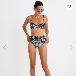 Madewell Second Wave Swim Set in Daisy Reverie